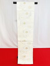 Japanese Kimono Obi 'FUKURO OBI' Silk/Gold/Silver/White/ Traditional N281 picture