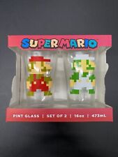 Super Mario Pint Glass Set Of 2 16 Oz picture