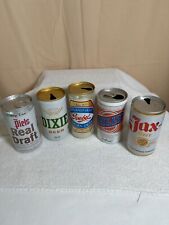 LOT of (5) Vintage Empty BEER CANS, Piels, Billy, Goebel, Dixie, Jax picture