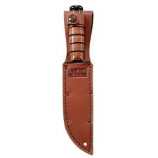 KA-BAR Sheath Short Brown Leather Single Button Clasp Retention Strap USA 1251S picture