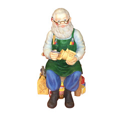 Lennox Collector’s Treasury Of Santa's Christmas Workbench Santa Figurine 1996 picture