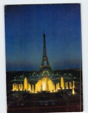 Postcard Les Fontaines du Palais de Chaillot Eiffel Tower Paris Francw picture