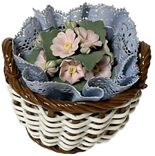 Lladro 1554 Capricho Small Flower Basket Porcelain Figurine - Chipped Lace picture