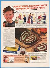 1938 Baker's Chocolate Mint Roll Recipe General Foods Battle Creek MI Kitchen Ad picture