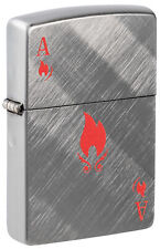 Zippo Flame Ace Design Diagonal Weave Windproof Lighter, 48451 picture