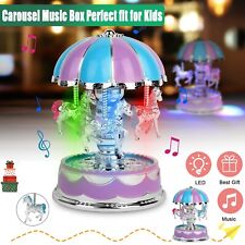Toys for Girls Carousel Music Box Merry-Go-Round LED Lights Boys Birthday Gift picture