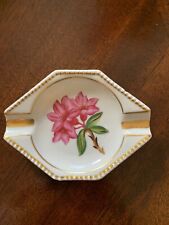 Vintage Garmisch Hand Made in Germany Ashtray, Pink Flower picture