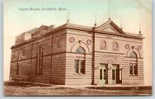 Litchfield Minnesota~Opera House on Dirt Road~Theatre Door Open~Handcolored 1908 picture