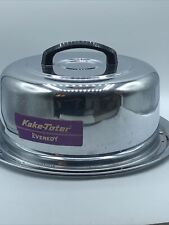 Vintage The Everedy Co Stainless Steel Chrome Locking Cake Carrier Keeper picture