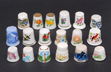 Collectible Porcelain Thimble Lot Thimbles Collection picture