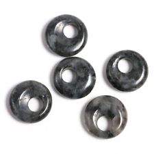 18mm Natural Crystal Hole Donut Peace Buckle Beads Gemstone Chakra DIY Jewelry picture