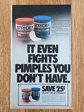 1987 Stridex Pads Acne Pimples Skincare VTG Vintage Print Ad Art picture
