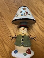 Snowman Ceramic Decorative Candle Holder picture