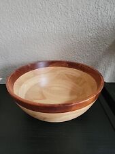10 inch Cherry Rimmed wood  salad bowl made in Vietnam by Lipper international picture