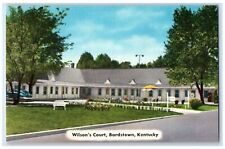 c1940's Wilson's Court Exterior Roadside Bardstown Kentucky KY Trees Postcard picture