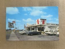 Postcard Clewiston FL Seminole Restaurant Big Chief Indian Sign Old Car Roadside picture