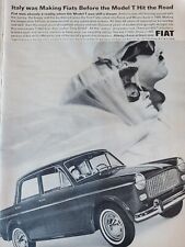 Fiat Motor Co 1100D Vintage Print Ad 1965 8x11