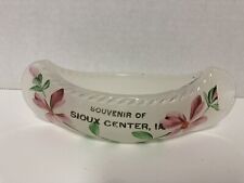 Tiffin / US Glass Clambroth Canoe Souvenir 1920’s Sioux Center, IA Hand Painted picture