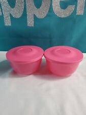 Tupperware Cold Saver Refrigerator Bowl Set Of 2 Pink 400ml Dragonfly Pink New picture