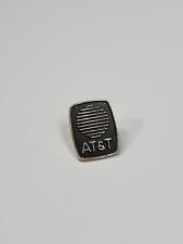 AT&T Logo Tie Tack Lapel Pin Black & Gold Colors Telecommunications 1-1-84 picture