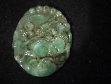 3/17F Ancient Chinese Ming-Qing Jadeite Dragon Amulet 1600-1800 ad picture