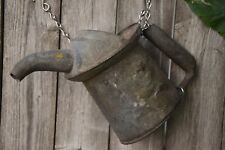 1950s GALVANIZED US QUART OIL FILLER POURING CANISTER NYC & PA APPROVED GARAGE picture