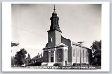 Postcard RPPC Holy Redeemer Catholic Church Montgomery Minnesota Kodak c1950s picture