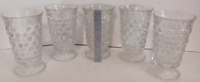 Lot of 5 Vintage Fostoria America 12 oz. Footed Glasses Tea Goblet - READ picture