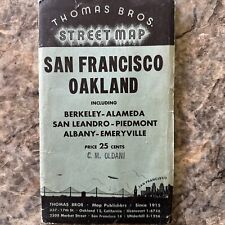 Vintage Thomas Bros San Francisco Oakland Street Map 1940s picture