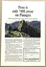 Vintage 1964 Original Print Advertisement Full Page -  Panagra Airlines Peru picture