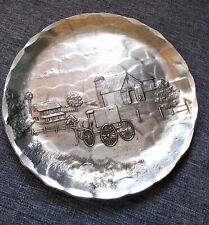 Vintage Wendell August Forge USA Farm Scene Hammered Coaster Tray Dish picture