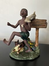 African Boy Porcelain Figurine No Swimming  Black boy swimming picture