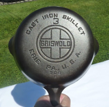 Griswold Cast Iron Skillet No. 3 Large Block Logo picture