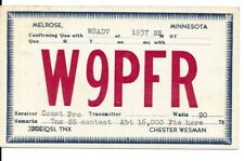 QSL  1938 Melrose  Minnesota       radio card picture
