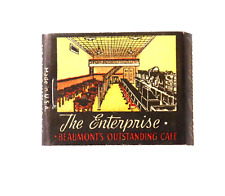 Vintage The Enterprise Cafe Beaumont Texas Full Matchbook Unstruck Advertising picture