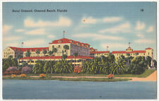 c1930s~Hotel Ormond~Halifax River~Ormond Beach Florida FL~VTG Linen Postcard picture