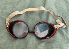 Vintage 1940s 50’s DURALITE-50 Safety Goggles American Optical Bakelite w/box picture
