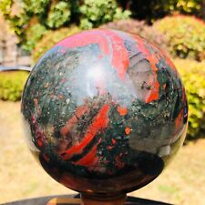 4.97LB Natural Beautiful African blood stone Quartz Crystal Sphere Heals 856 picture