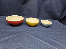 Vintage Tasty Brand Set/3 Miniature Mixing Bowls 3 Sizes/Colors Unique Find picture