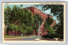 Chicago Heights IL-Illinois, St James Hospital, Antique Vintage Postcard picture