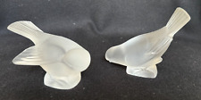 Lalique pair of Sparrow Dove Birds Figurines picture
