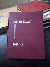 MI-HI-DAZE Minonk Community Illinois 1942-1943 Old Yearbook Leather Cover HC picture