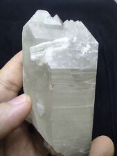 Aesthetic Double Terminated Quartz Crystal With Flouroscent Kunzite & Tourmaline picture