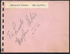 Marjorie Gatson d1977 signed autograph 4x6 Album Page Actress Broadway & Film picture