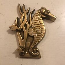 Solid Brass Seahorse Fish Starfish Paperweight picture