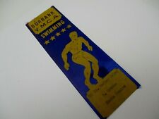 1940's YMCA SWIMMING RIBBON 6.5 x 2 INCHES MEDLAY RELAY FATERNAL ORGANIZATIONS picture