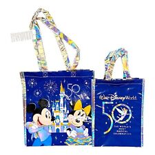 NEW Walt Disney World 50th Anniversary Celebration Reusable Tote Bag Set S M picture