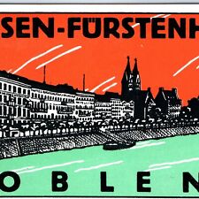 c1920s Coblenz, Germany Hotel Luggage Label Riesen-Furstenhof Koblenz 2C picture