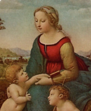 Postcard Art Raphael - La Belle Jardiniere Virgin and Child Saint John Baptist picture