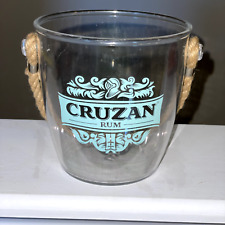 Vintage Cruzan Rum Virgin Islands Acrylic Party Shots Mini Bottle Bucket Pail 6